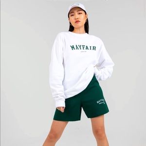 'MAYFAIR ATHLETICS' WHITE CREWNECK